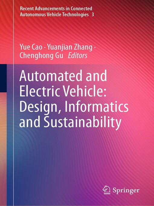 Title details for Automated and Electric Vehicle by Yue Cao - Available